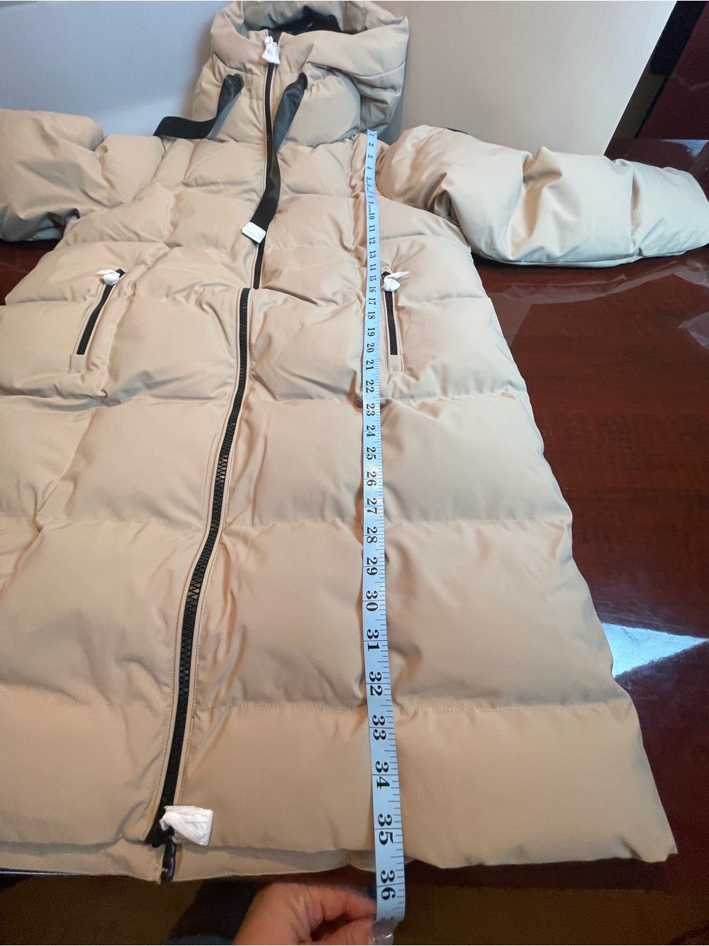 Alpenhaus CLUZE Mid-Length Puffer With Square Quilting Stone Sz L - Picture 13 of 16